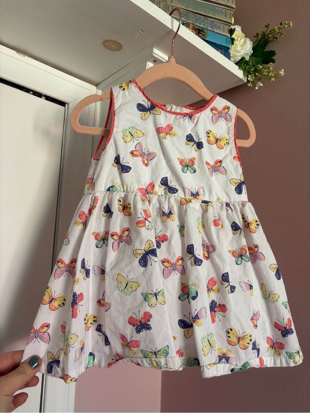 Joe Fresh / White Butterfly Print Summer Dress